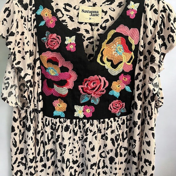 NWT Savanna Jane Flowy Flutter Sleeve Shirt Size 2X - Picture 5 of 11